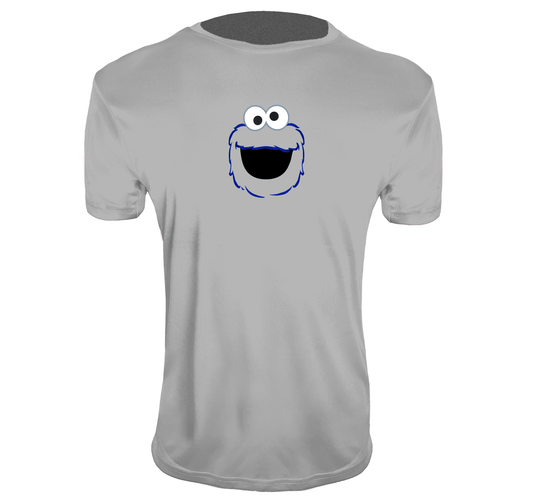 Men's Sesame Street Cookie Monster face Polyester T-Shirts