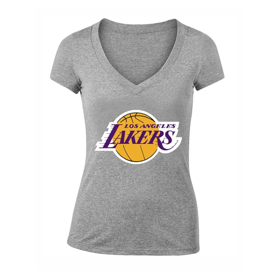 Women's Los Angeles Lakers V Neck T-Shirt