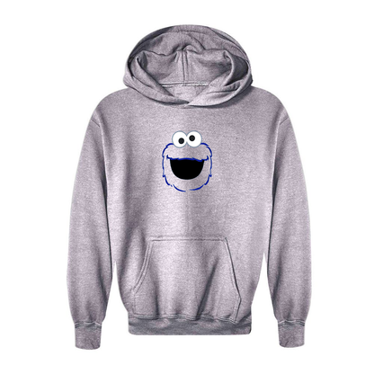 Youth Sesame Street Cookie Monster face Pullover Hoodie