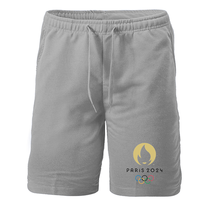 Men's New Olympics 2024 Paris Logo Athletic Fleece Shorts