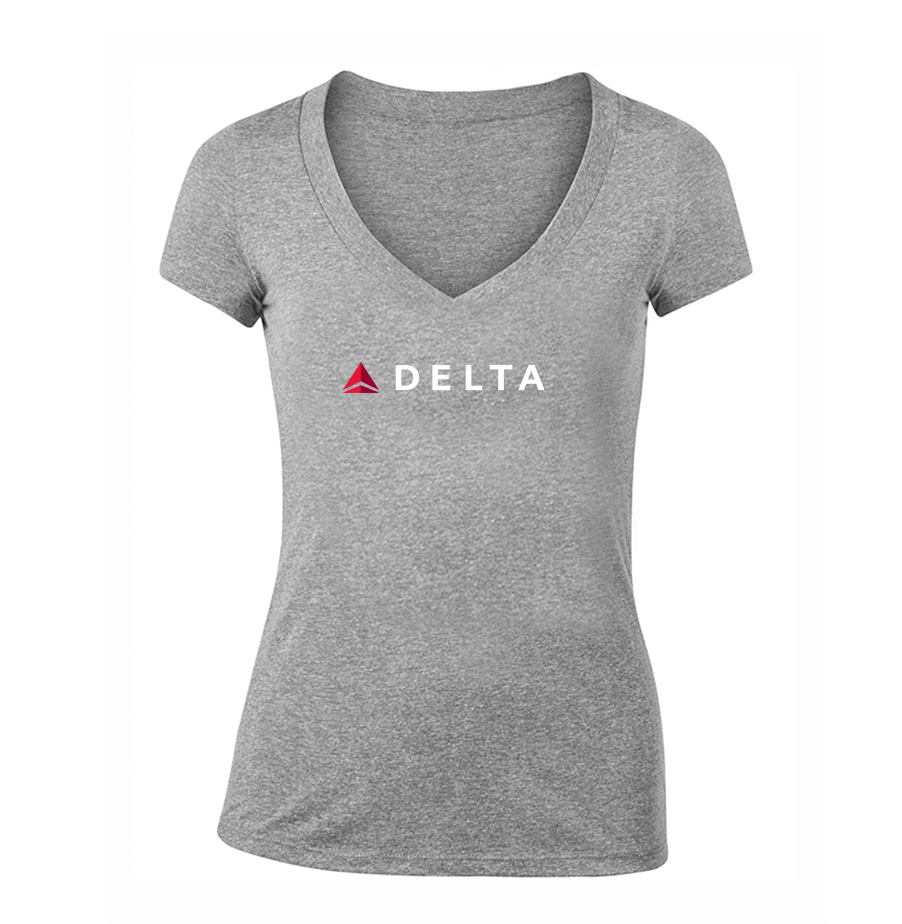 Women's Delta Airlines  V Neck T-Shirt