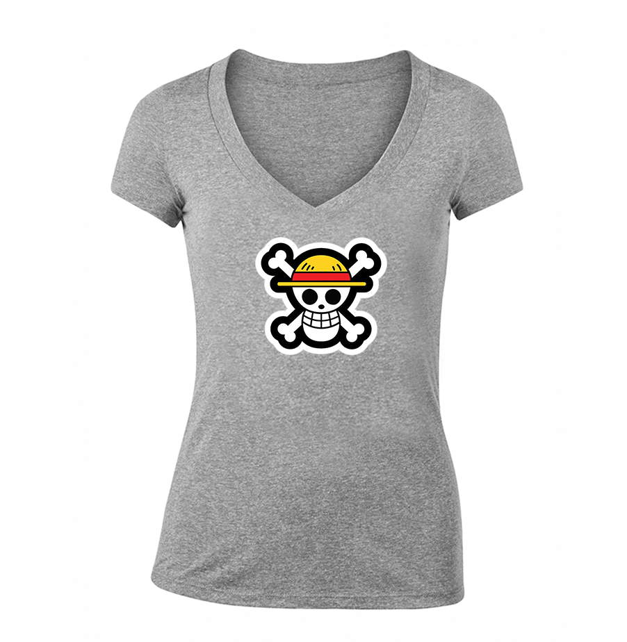 Women's StrawHat  V-Neck T-Shirt