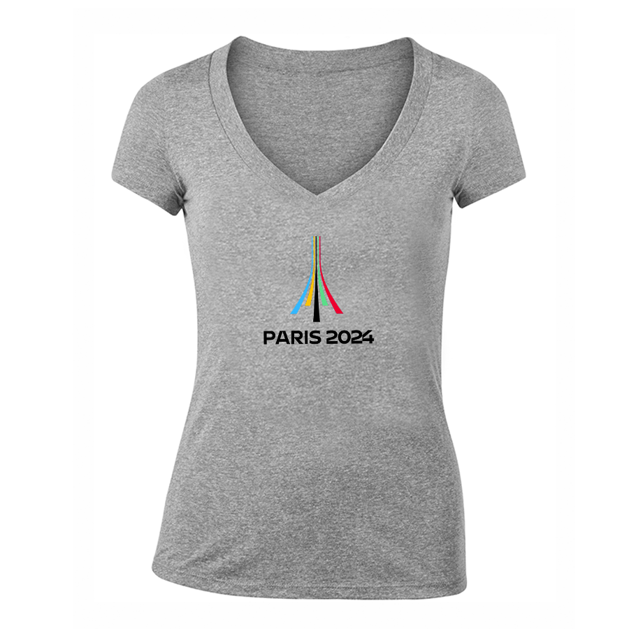 Women's Olympia Paris 2024  V-Neck T-Shirt