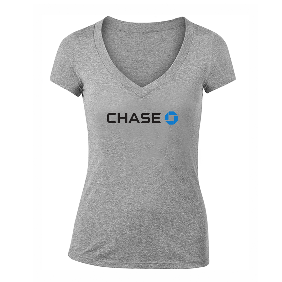 Women's Chase Bank V Neck T-Shirt