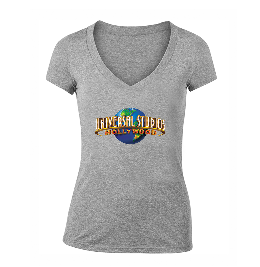Women's Universal Studio Hollywood V Neck T-Shirt