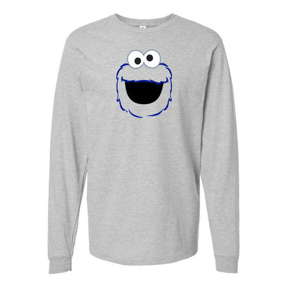 Youth  Sesame Street Cookie Monster face Long sleeves T-Shirt