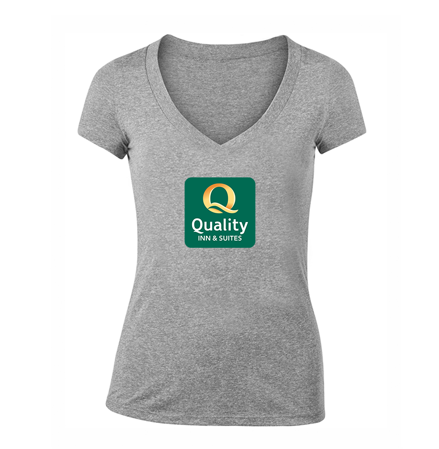 Women's Quality Inn & Suites  V Neck T-Shirt