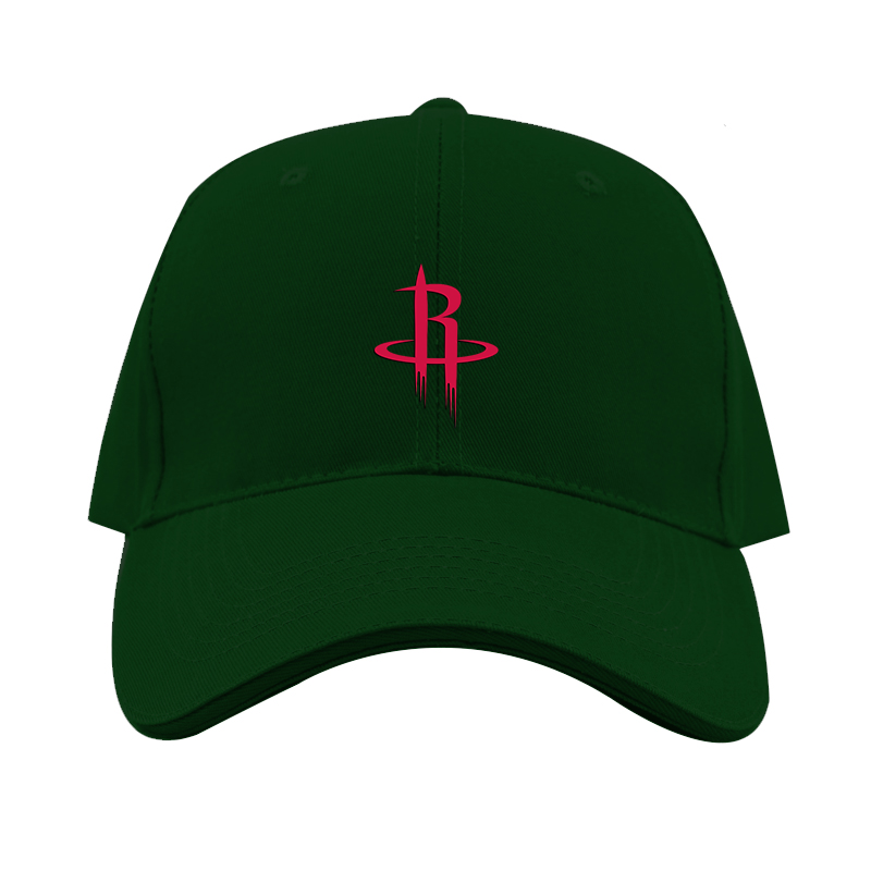 Houston Rockets Dad Baseball Cap Hat – Embroidered Fan Hat | TeesCustomize