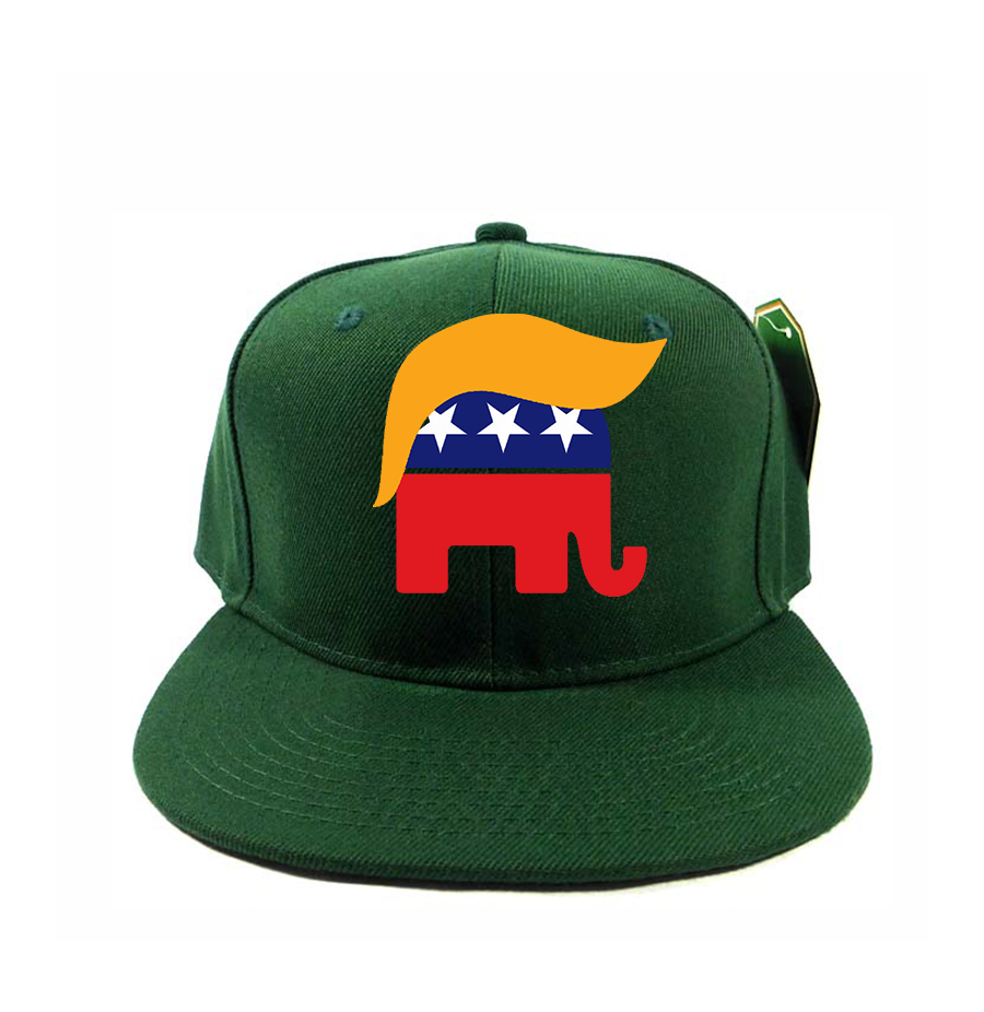 Donald Trump Hair Elephant Snapback Hat