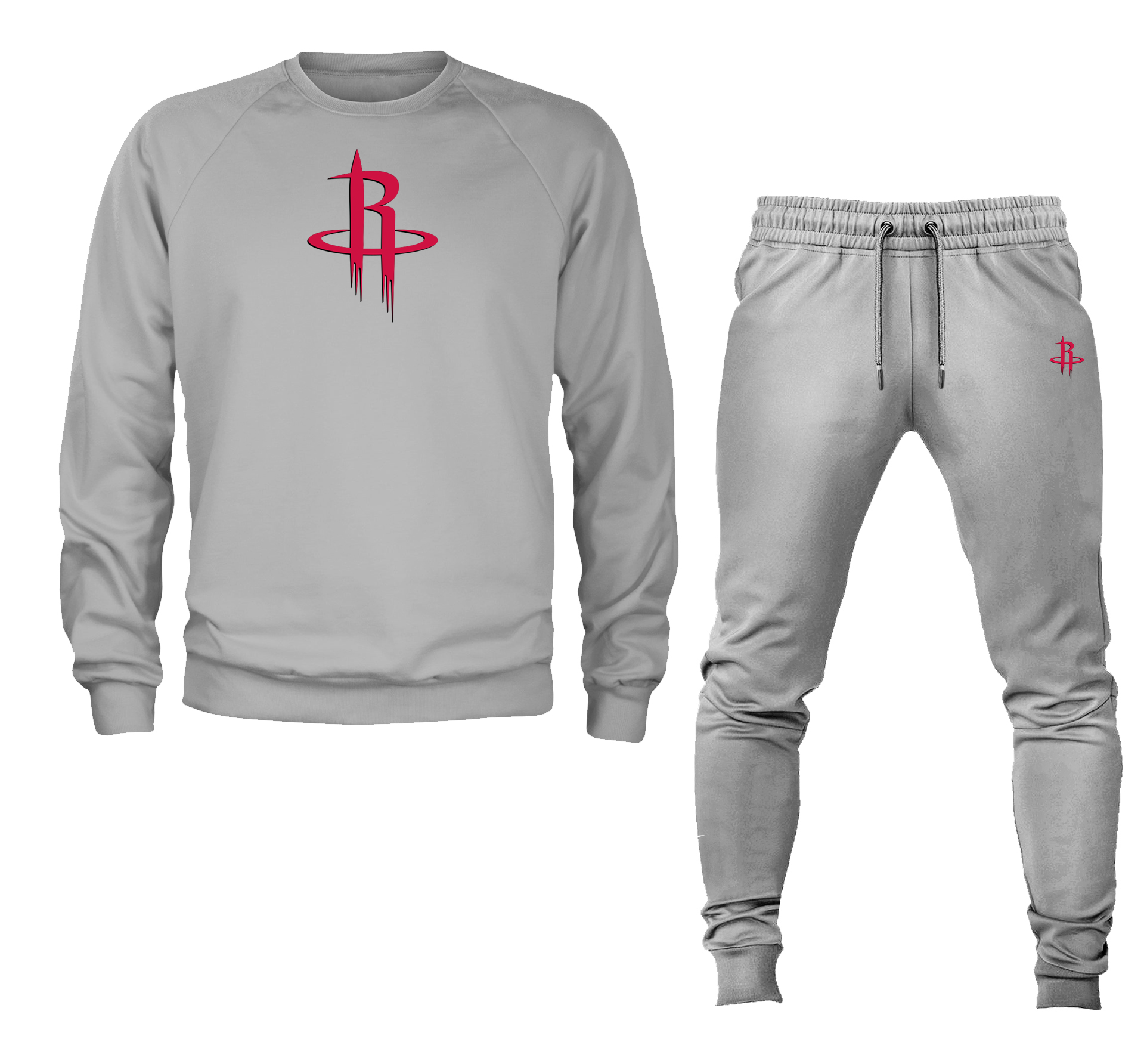 Unisex Houston Rockets Crewneck Sweatshirt Joggers Suit