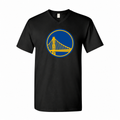 Golden State Warriors men's cotton V-neck T-shirt — Black