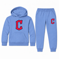 Cleveland Guardians youth hoodie and jogger set in Carolina Blue