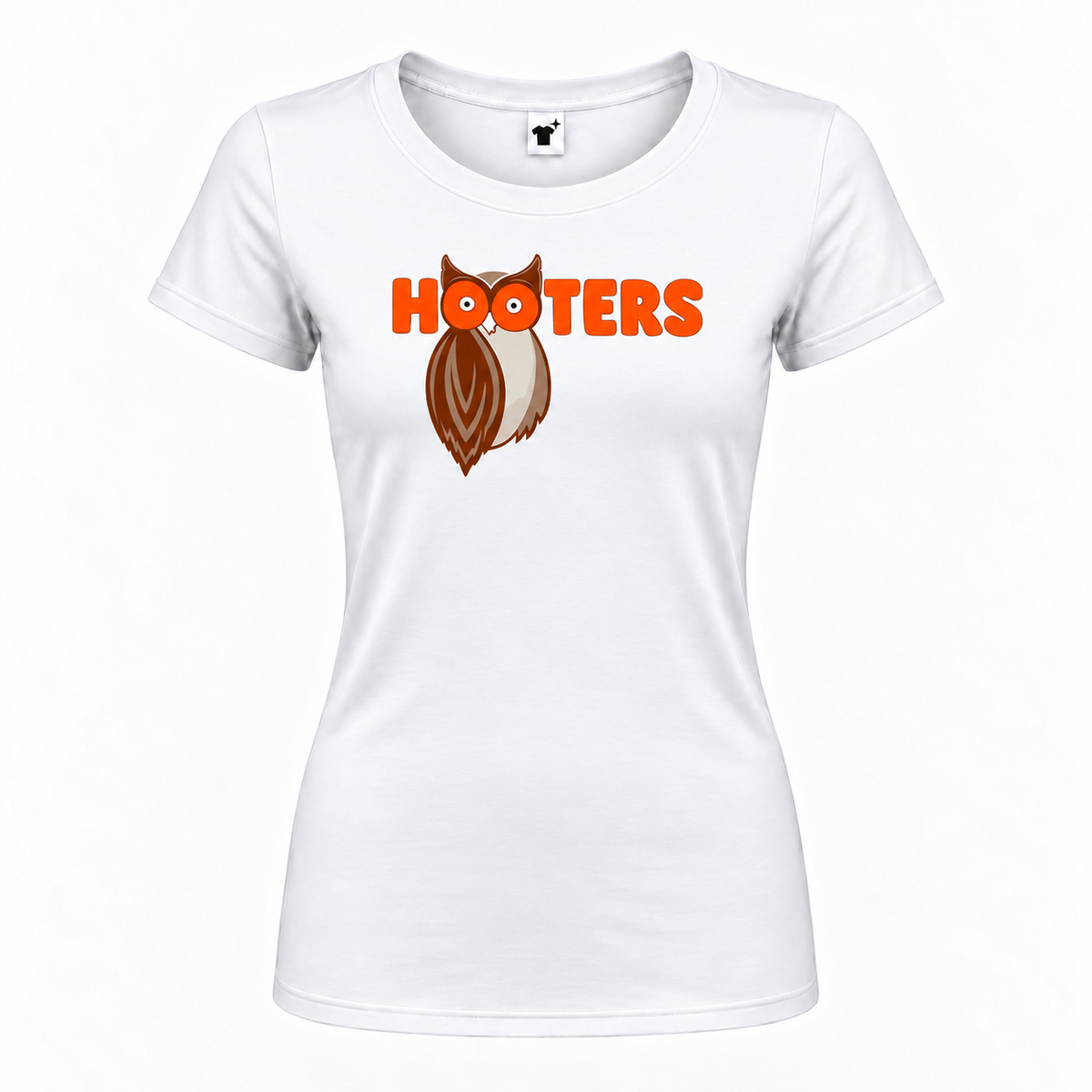 Women's Hooters Round Neck T-Shirt, white