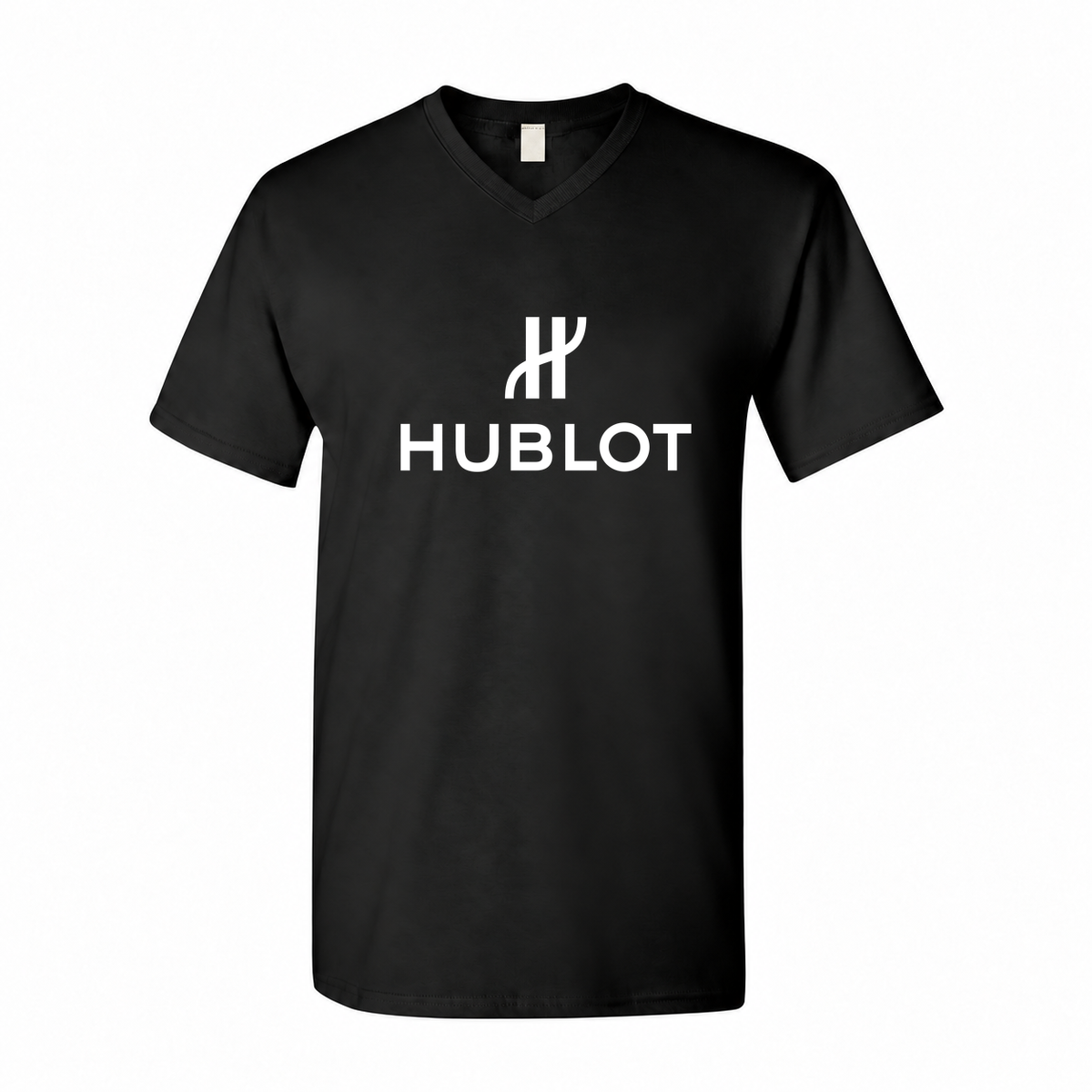 Hublot men's cotton V-neck T-shirt — Black