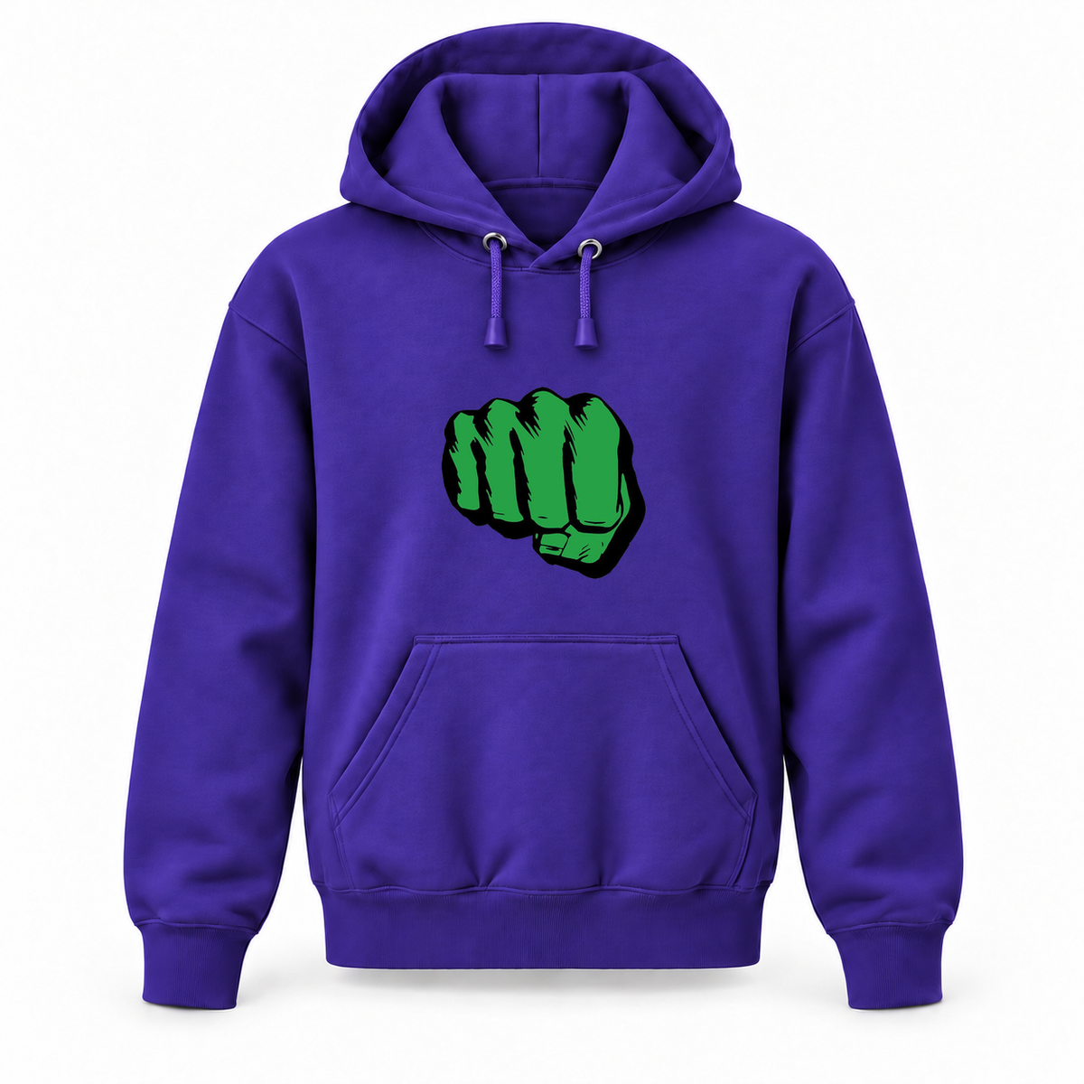 Youth Hulk Punch sale pullover hoodie in Purple, front design