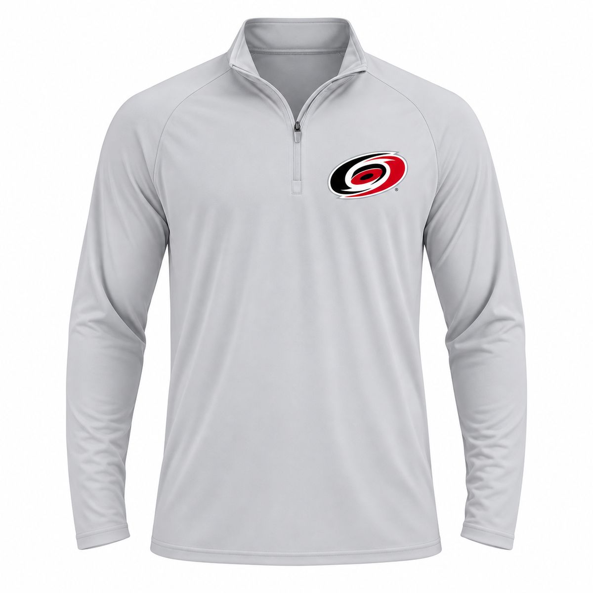 Light Gray - Front View - Carolina Hurricanes Quarter-Zip