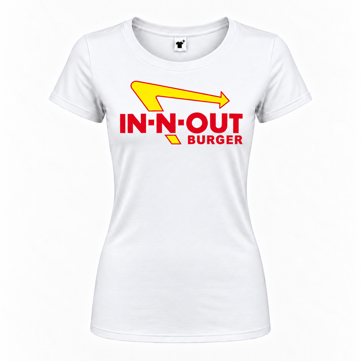 Women's in n out burger roundneck white
