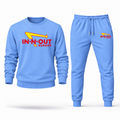In-N-Out Burger men's crewneck sweatshirt and jogger set in Carolina Blue