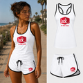 Women's Jack In The Box tank top and shorts set in White