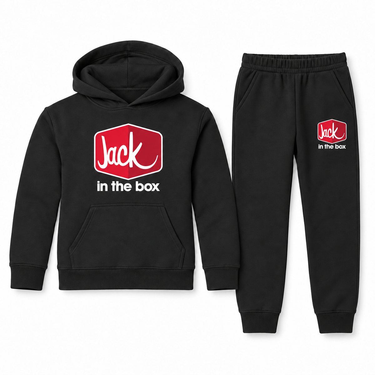 Youth Jack In The Box hoodie and joggers set — Black