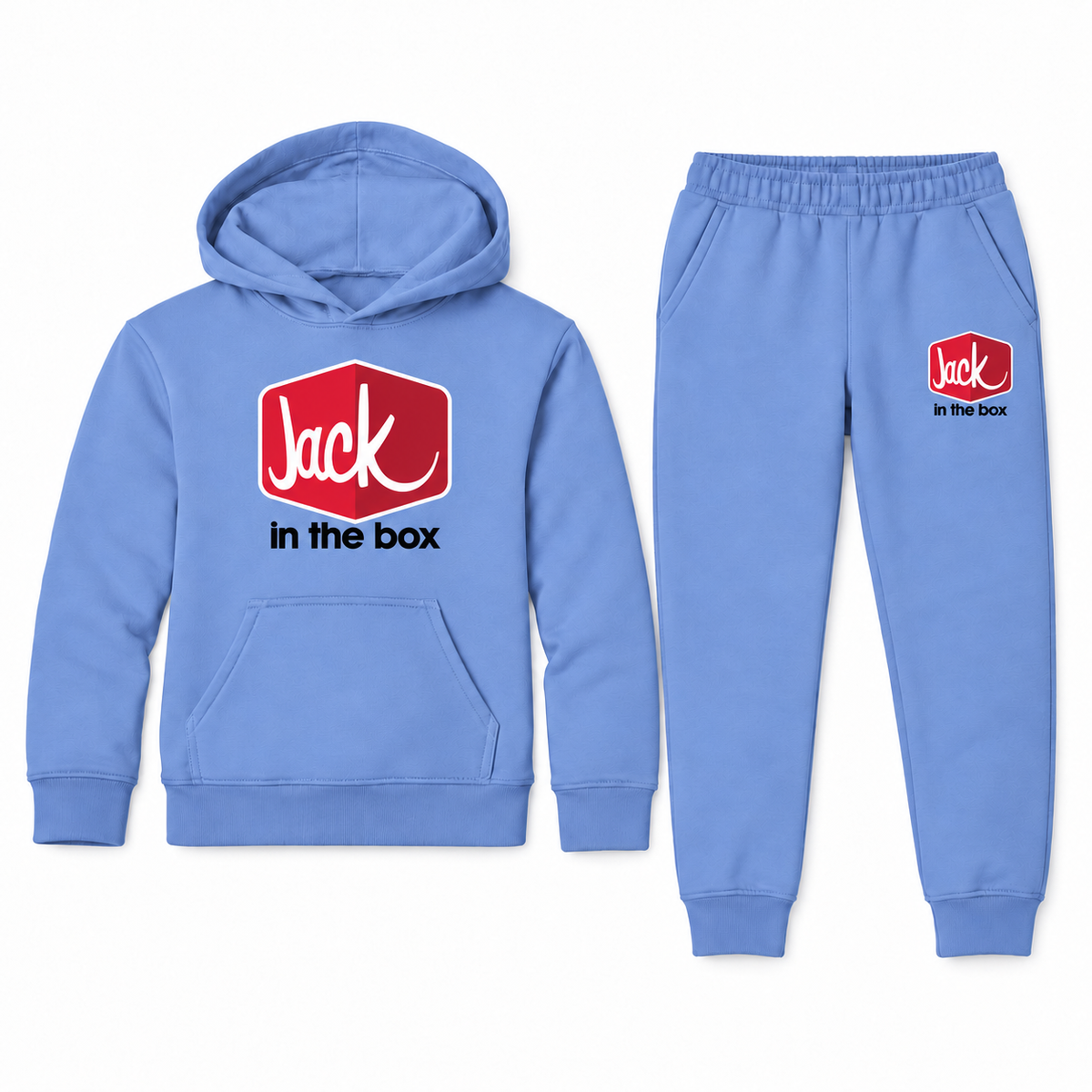 Youth Jack In The Box hoodie and joggers set — Carolina Blue
