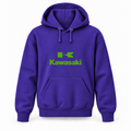 Youth Kawasaki sale pullover hoodie in Purple, front design