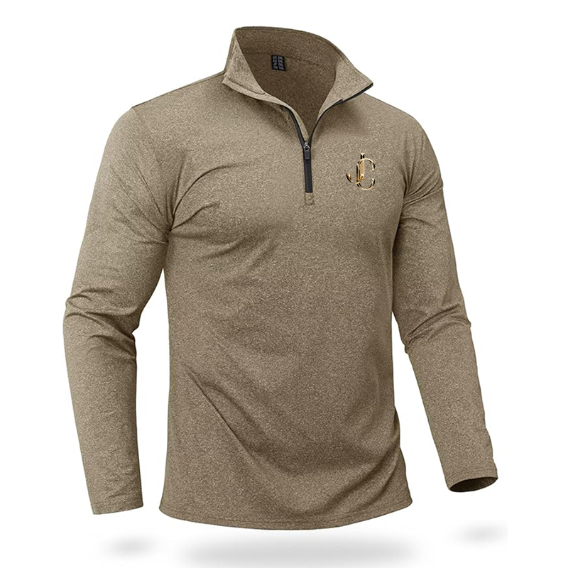Men's Jimmy Choo Quarter Zip Pullover Premium Fleece Lined Heather Long Sleeve Golf Shirts Midweight 1/4 Half Zip Sweatshirts