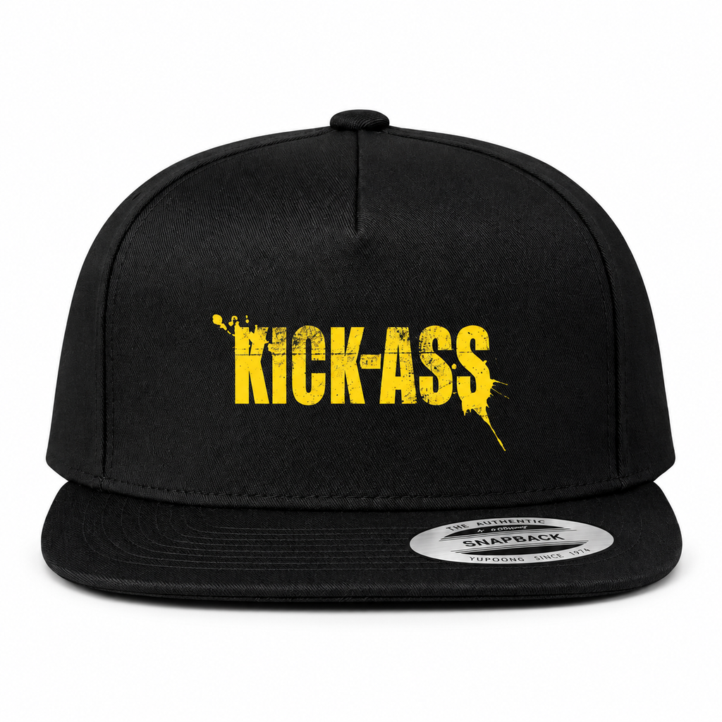 Black - KICK-ASS Snapback Hat - Front view