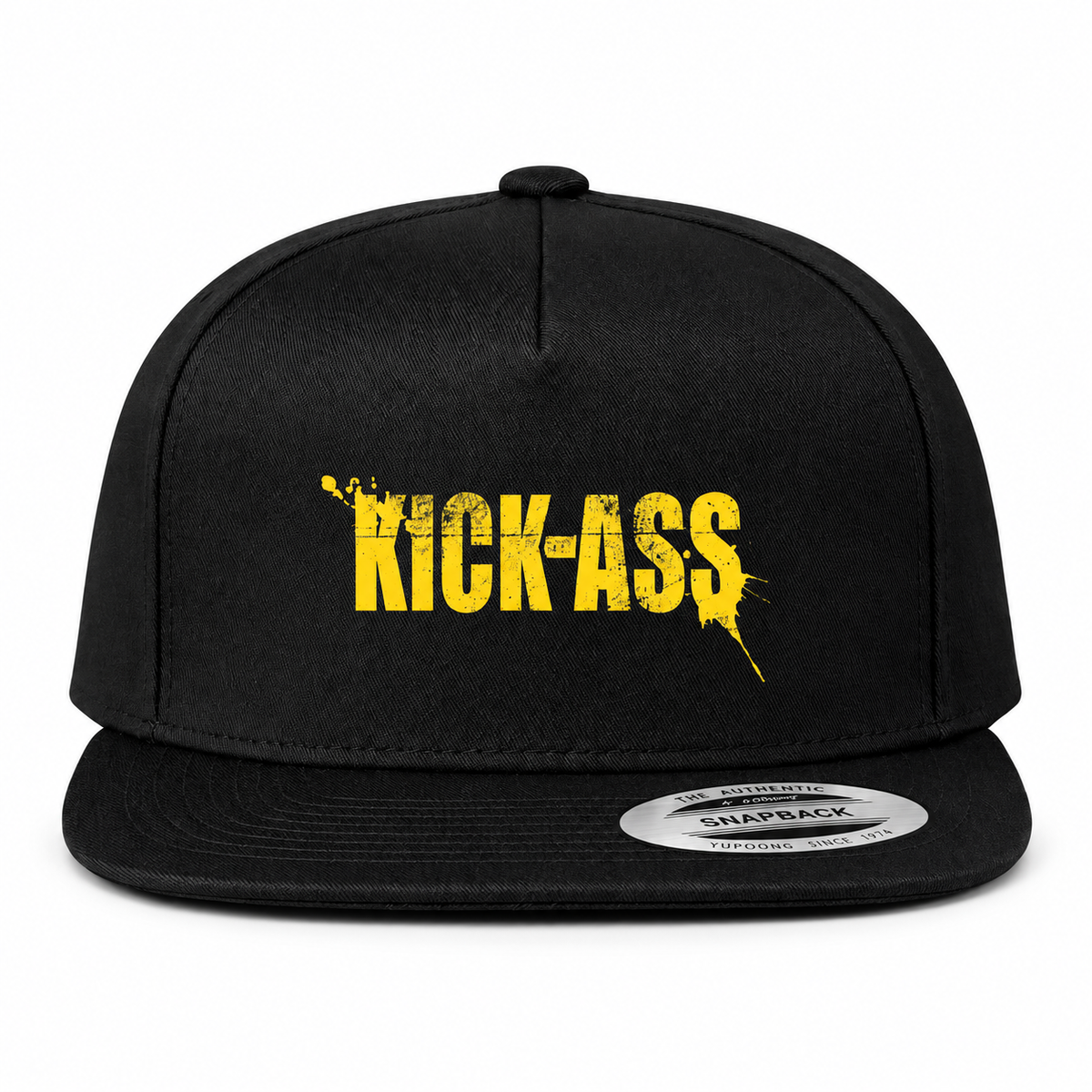 Black - KICK-ASS Snapback Hat - Front view