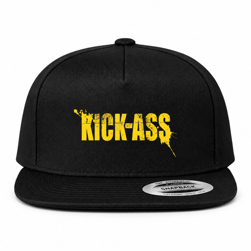 Black - KICK-ASS Snapback Hat - Front view