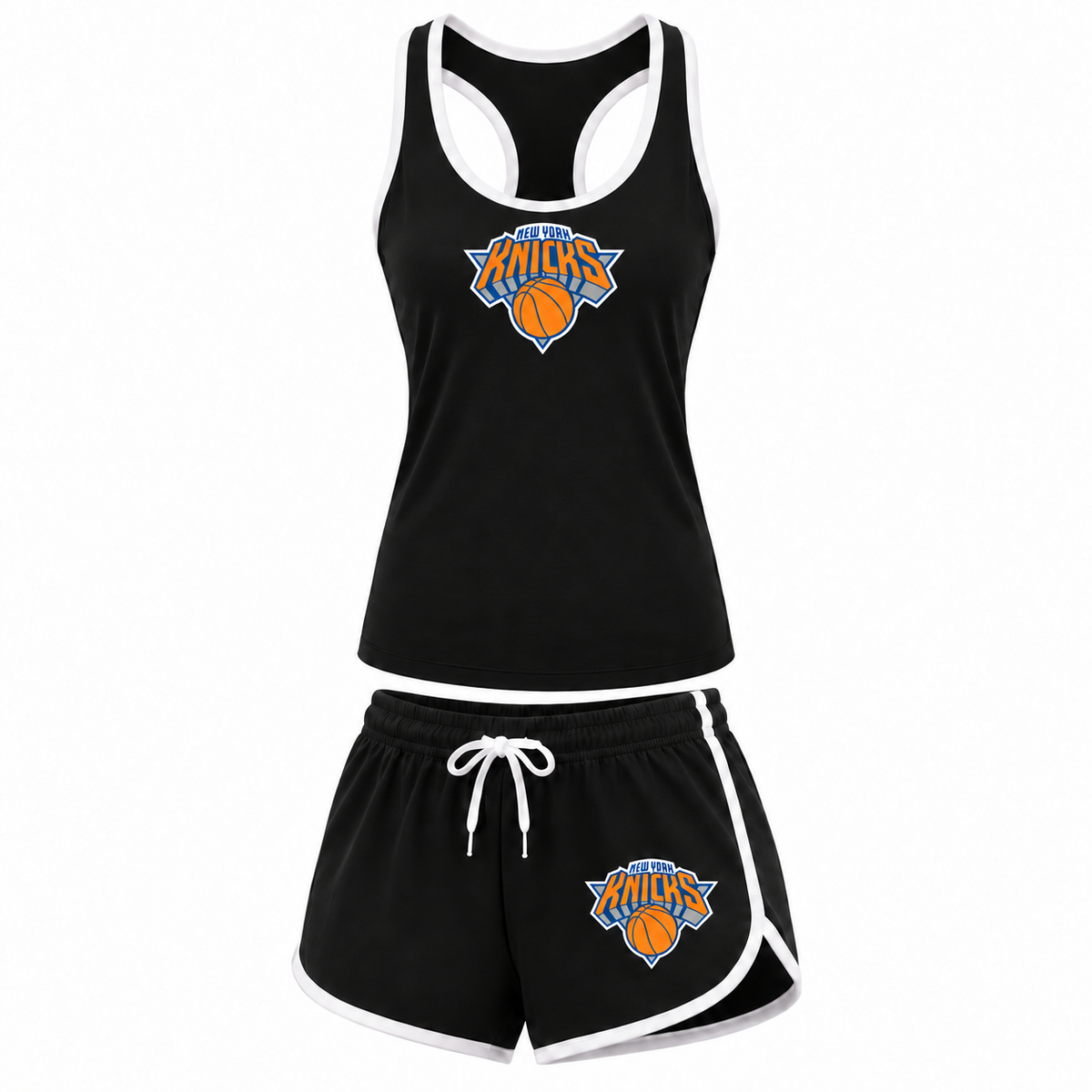Women's New York Knicks tank top and shorts set, Black