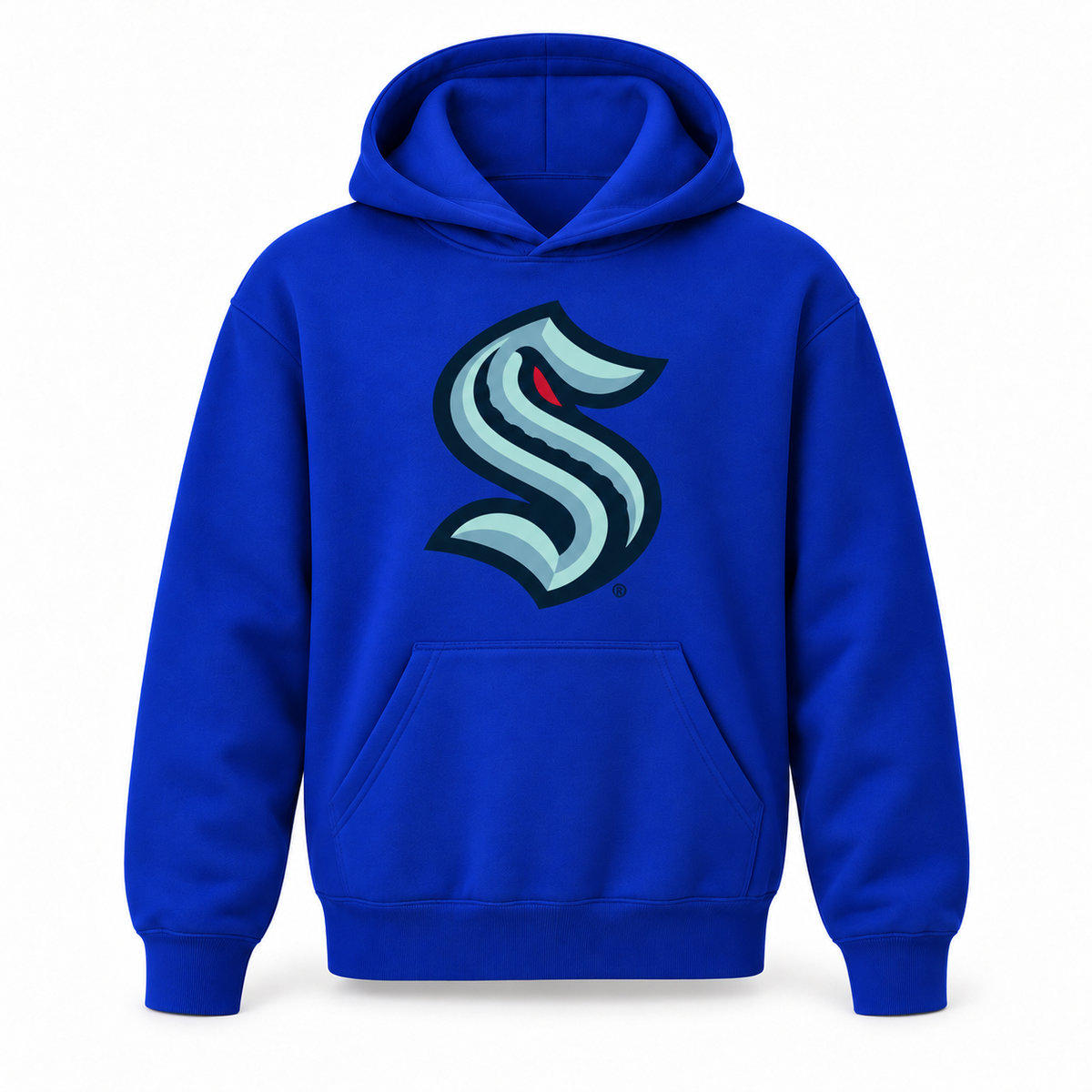 Seattle Kraken youth pullover hoodie in Royal Blue