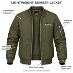 Army Green - Features - Men's Lacoste Lightweight Bomber Jacket