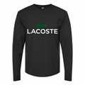Lacoste cotton long sleeve tee with white lettering