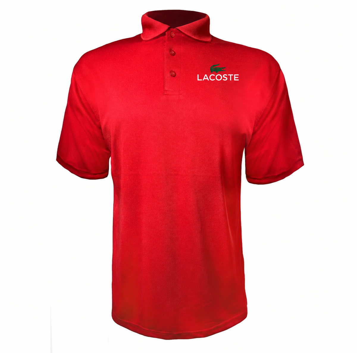 Lacoste men's polyester polo in Red