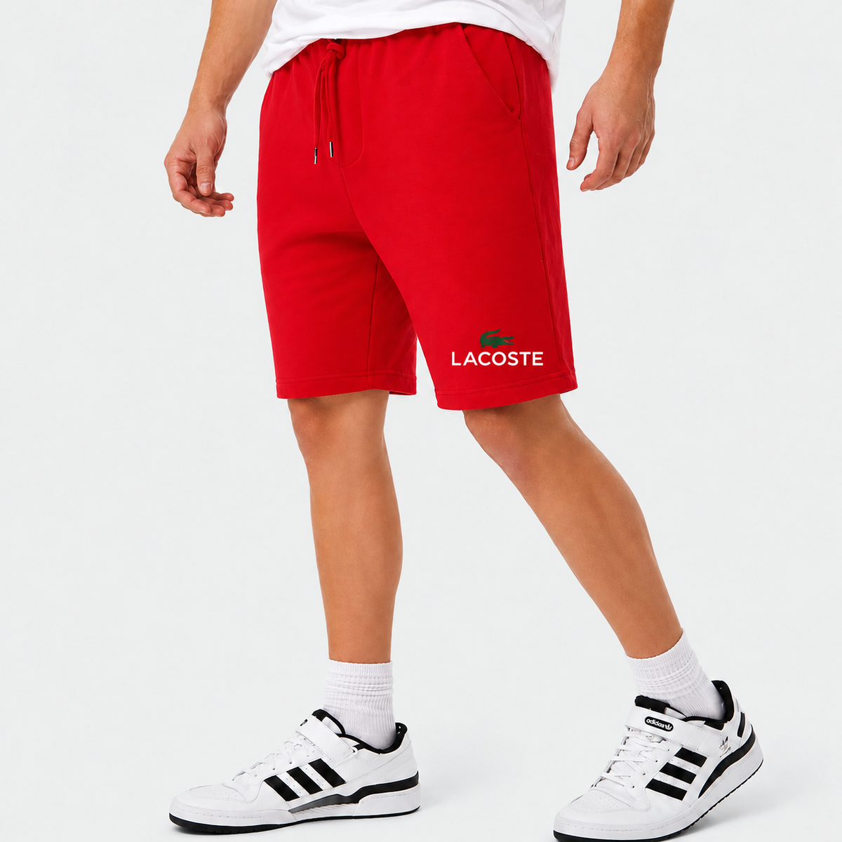 Men's Lacoste Cotton Shorts - Red
