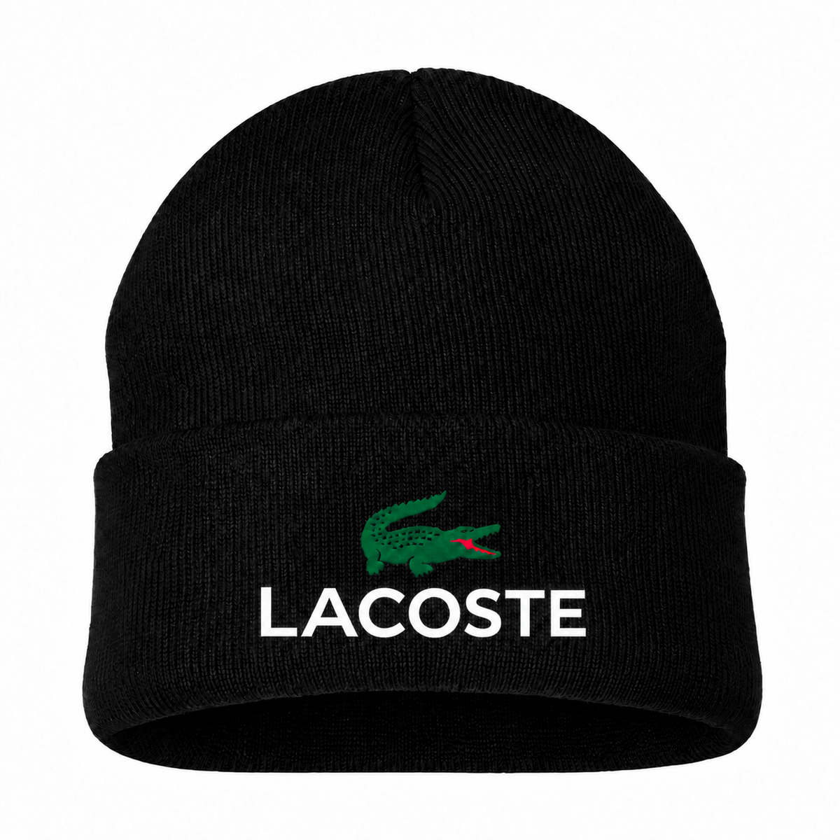 Lacoste Beanie - Black | white lettering