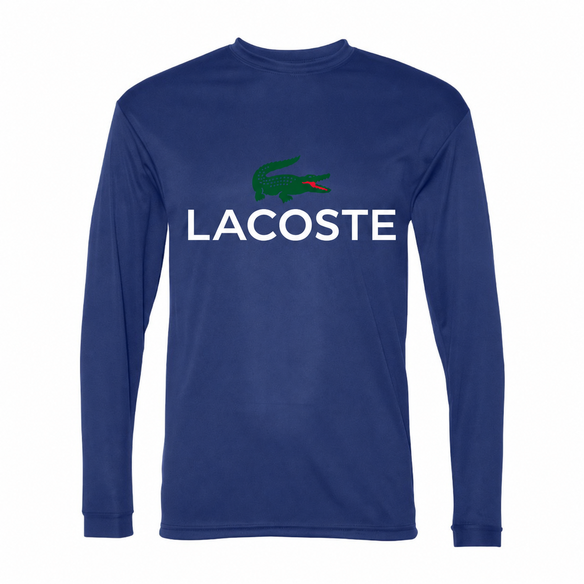 Men's Lacoste Polyester Long Sleeve T-Shirt - Royal Blue