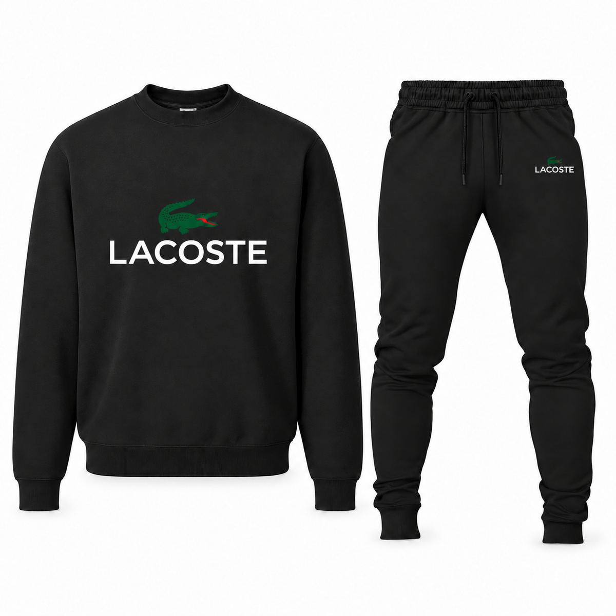 Men's Lacoste sweatshirt and joggers set, Black