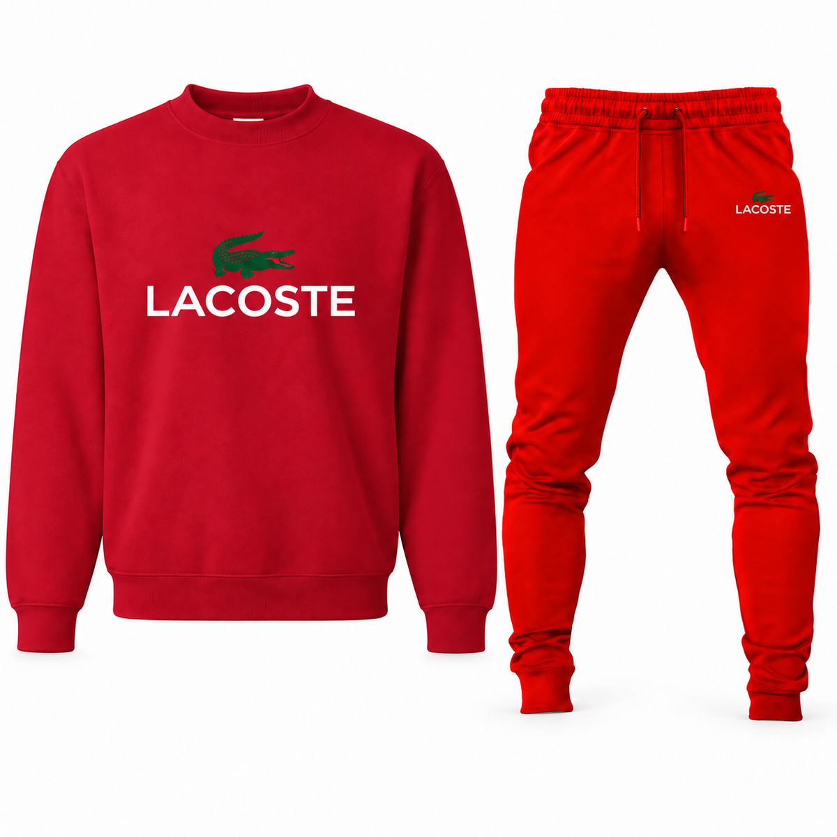Men's Lacoste sweatshirt and joggers set, Red