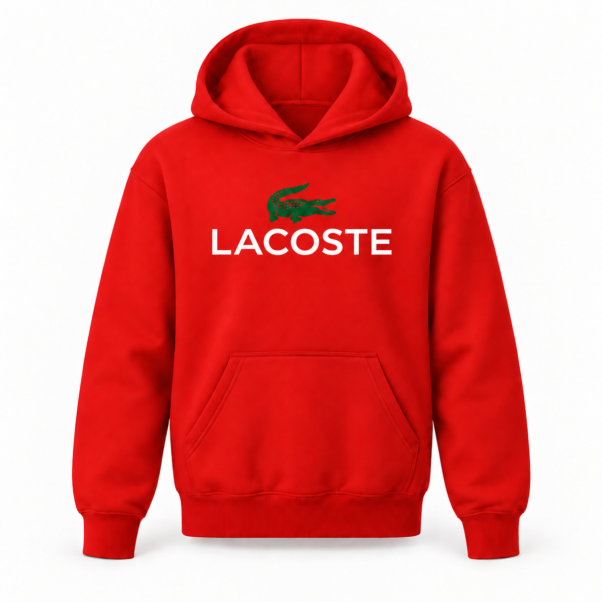 Youth Lacoste pullover hoodie, Red