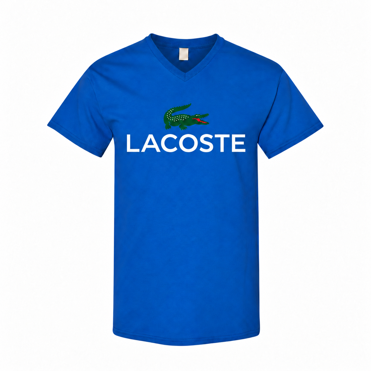 Men's Lacoste Cotton V-Neck T-Shirt - Royal Blue
