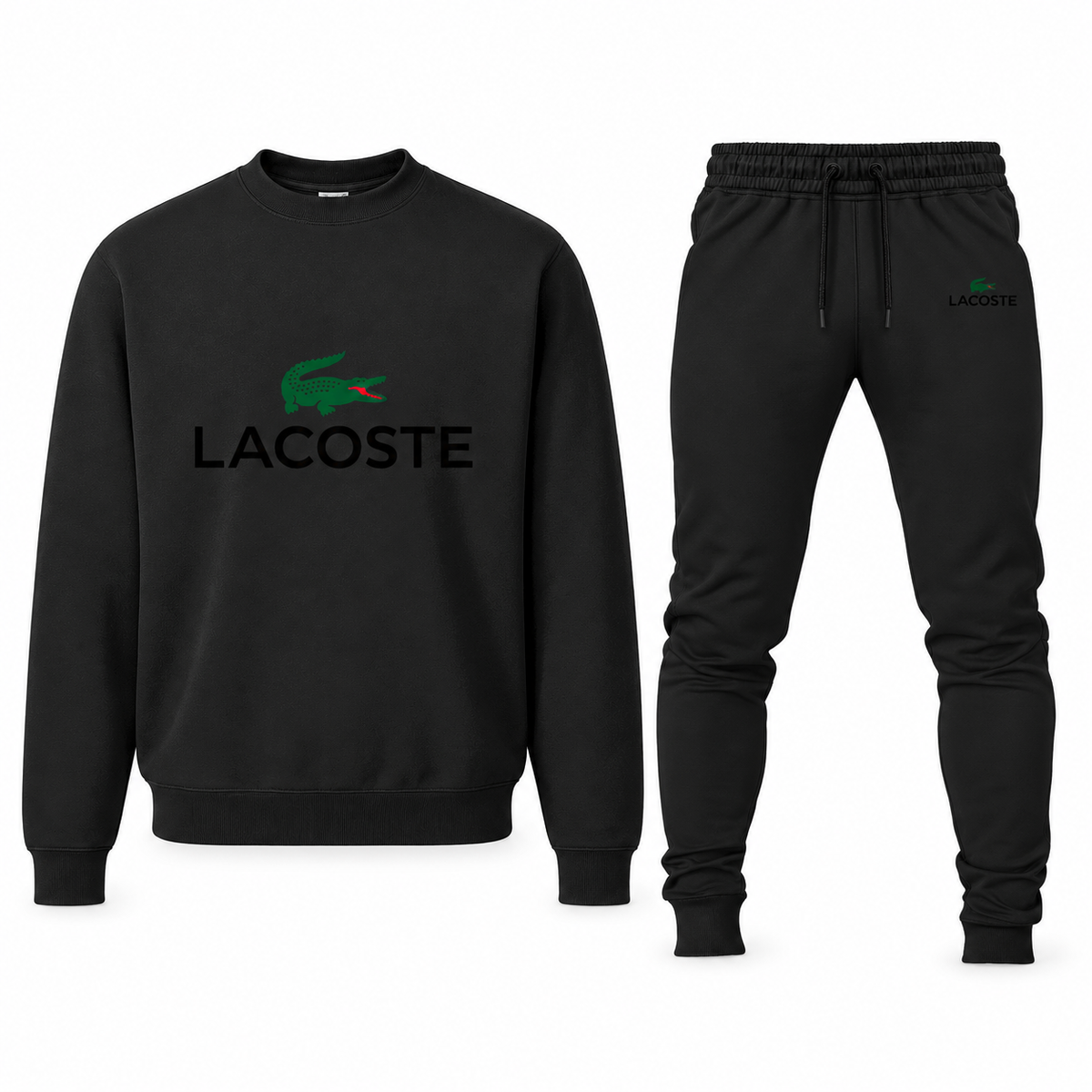 Men's Lacoste sweatshirt and joggers set, Black