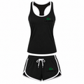 Women's Lacoste tank top and shorts set, Black