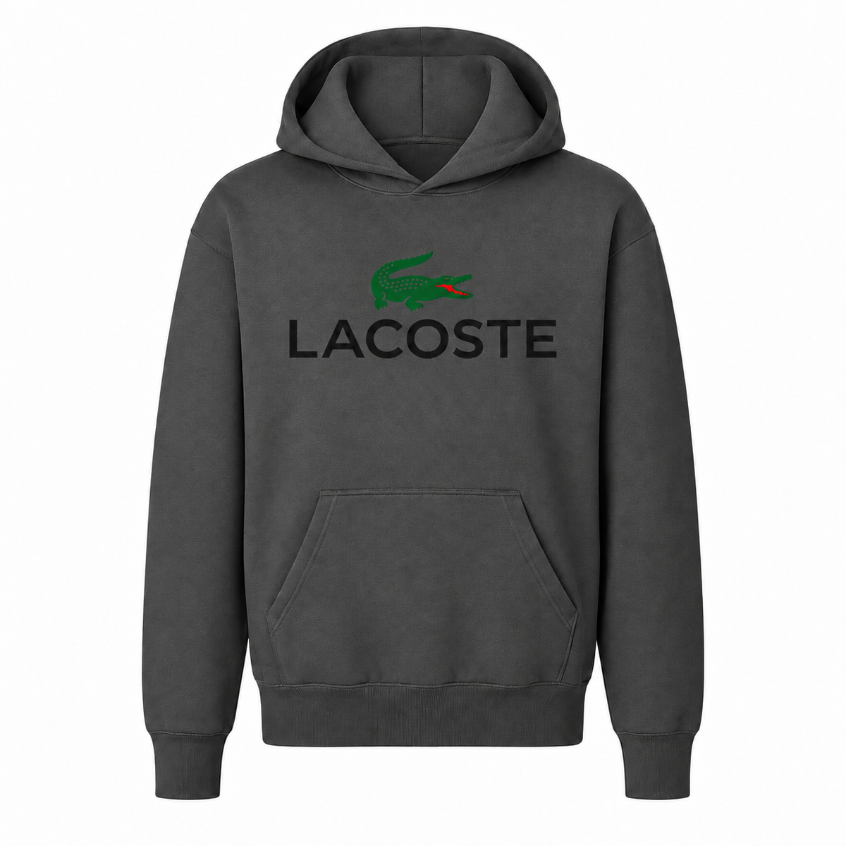 Youth Lacoste pullover hoodie, Charcoal