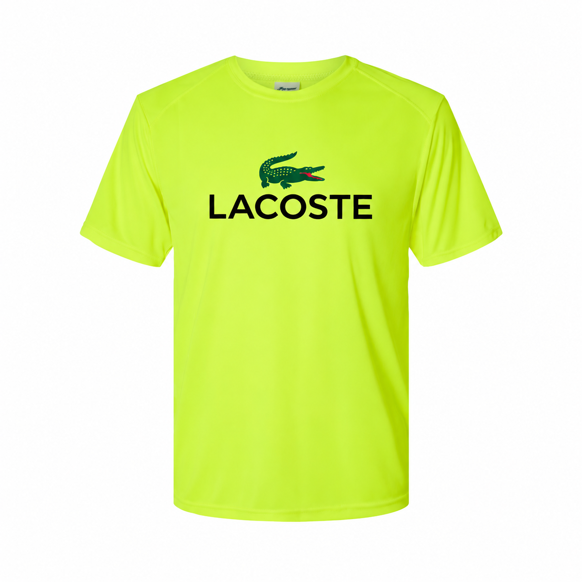 Youth Lacoste polyester T-shirt, Safety Green