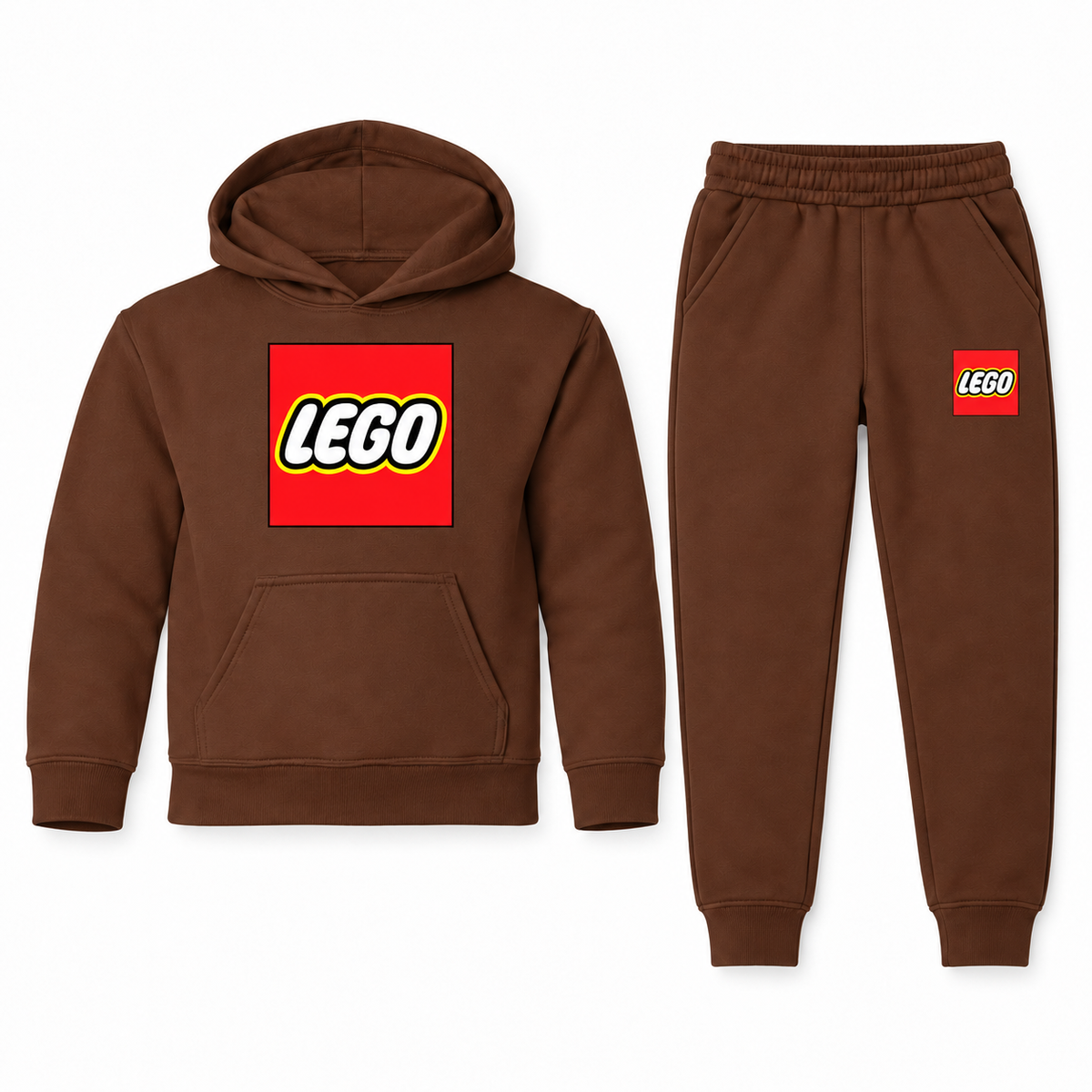 Youth LEGO hoodie and joggers set — Brown
