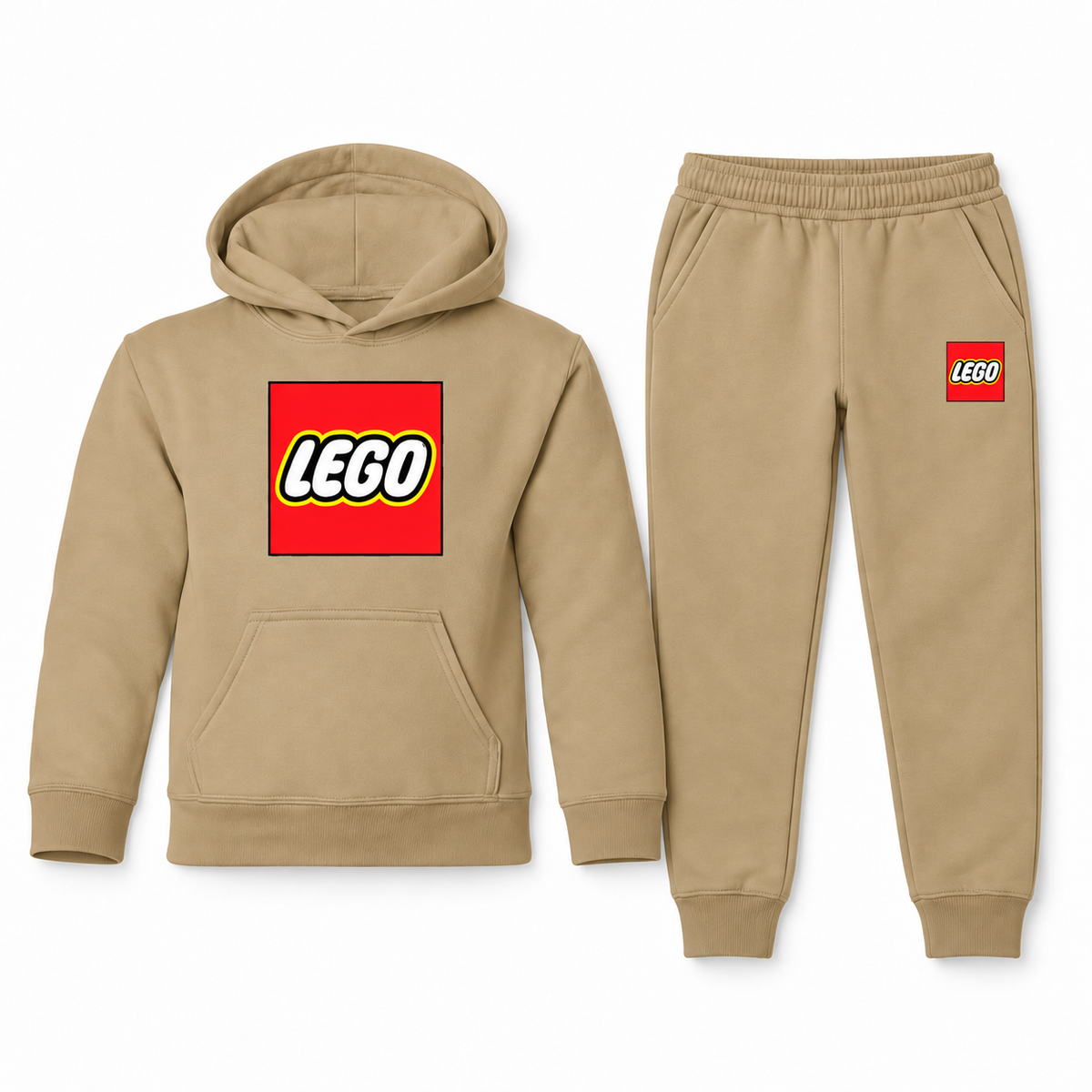 Youth LEGO hoodie and joggers set — Khaki