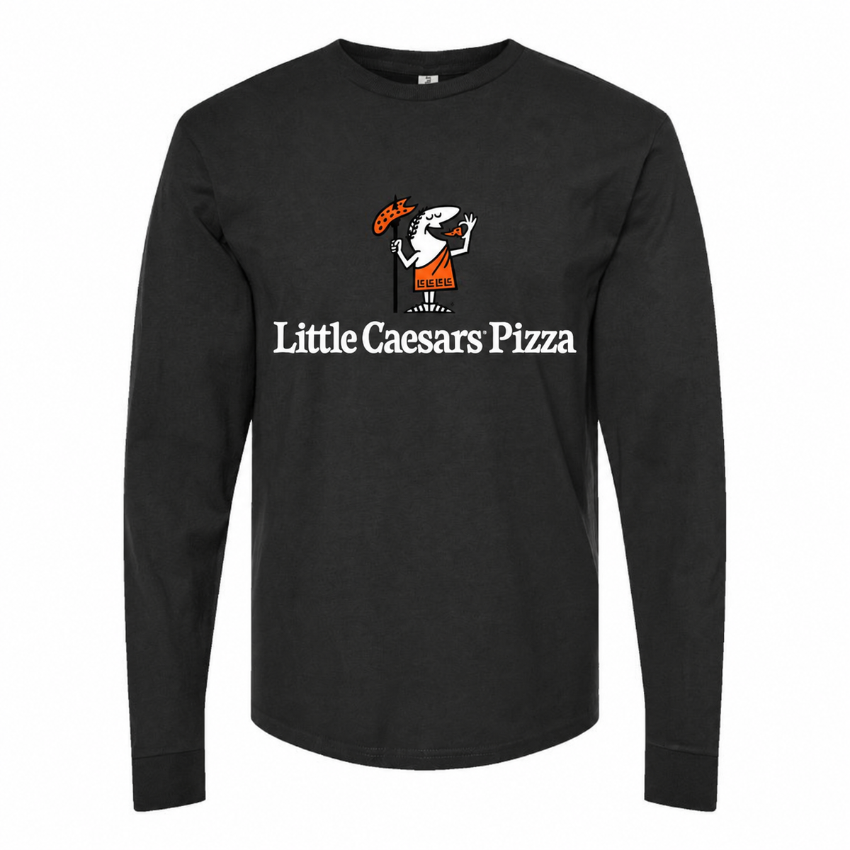 Men's Logo-Little-Caesars-1536x864 Long sleeves Cotton Blend T-Shirt - Black