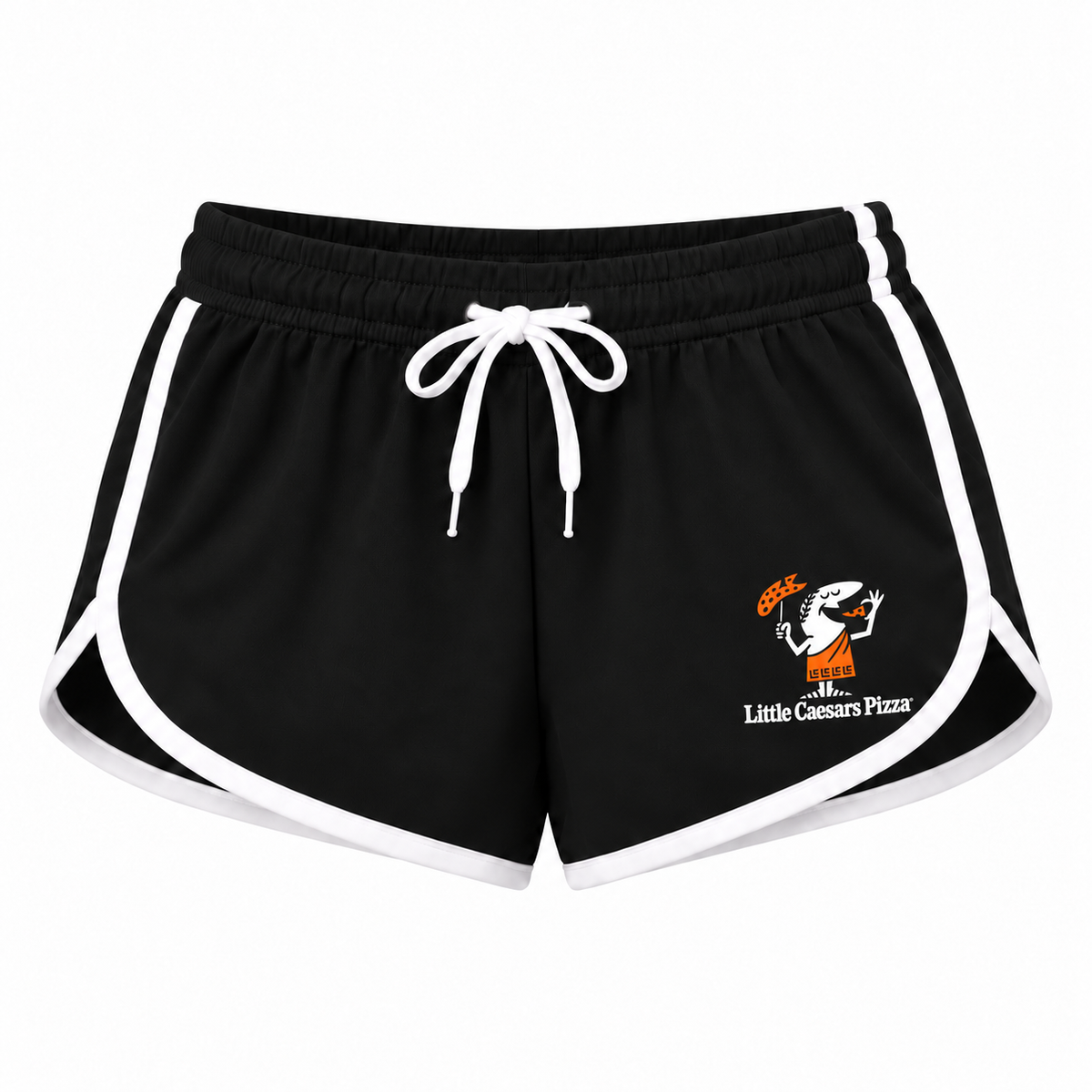 Women's Little Caesars Booty Shorts, Black